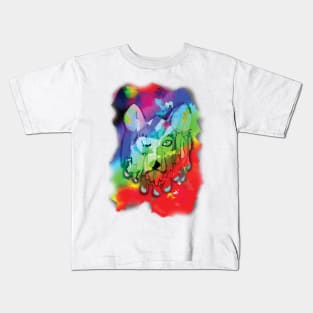 Psychedelic Wolf Kids T-Shirt